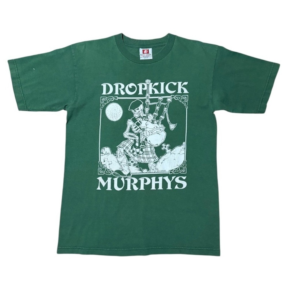 Vintage Y2K Dropkick Murphys Celtic Punk Band Skeleton Bagpipes Athenry T-shirt